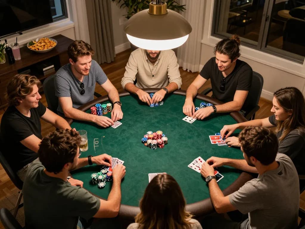 Experience thrilling poker strategies with 688vbest during an engaging home game night.