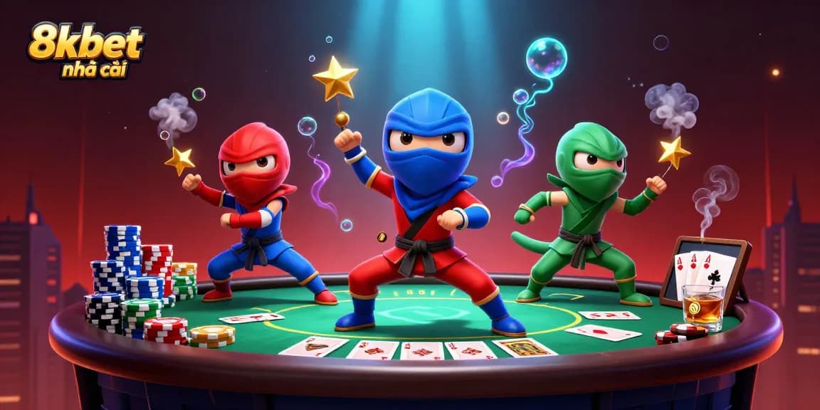Experience thrilling moments at 8xbet nhà cái with vibrant chameleons and casino elements.