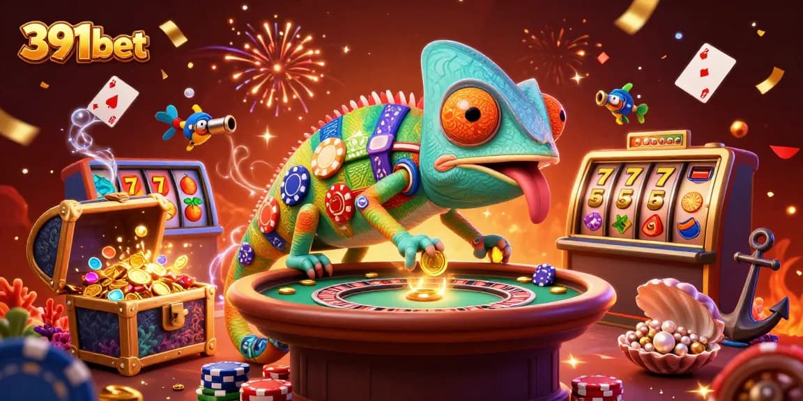Experience the excitement of winning at 391bet with vibrant 3D casino characters and dynamic game elements.