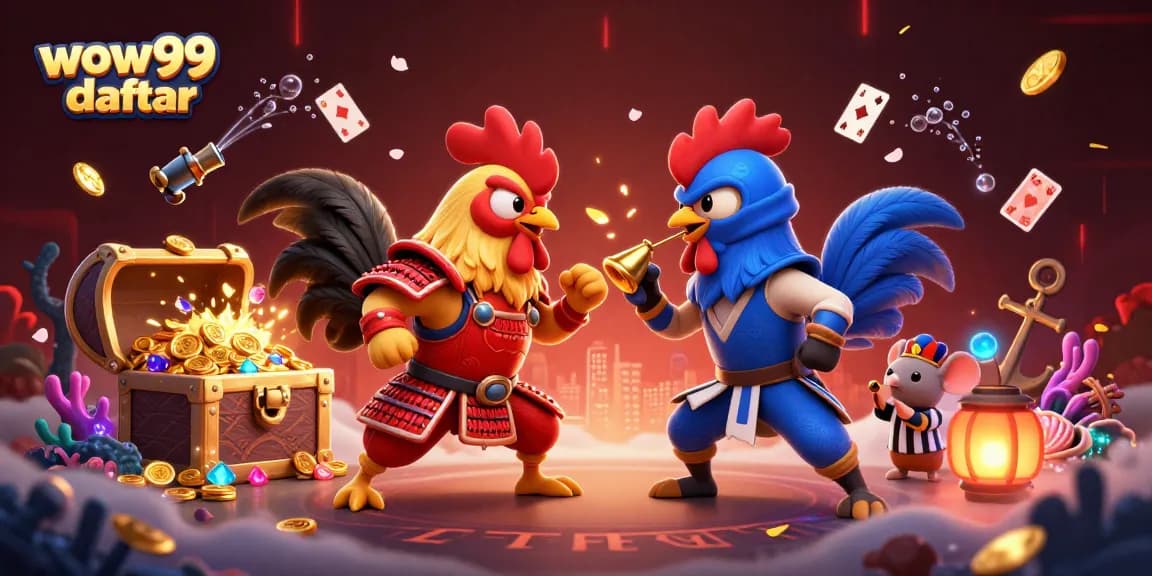 Menghasilkan kemenangan di wow99 daftar dengan pertarungan dinamis antara ayam jantan samurai dan ninja.