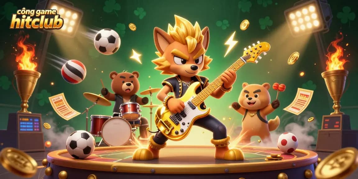 Engage with the vibrant cổng game hitclub, featuring dynamic characters and immersive elements in this 3D casino scene.