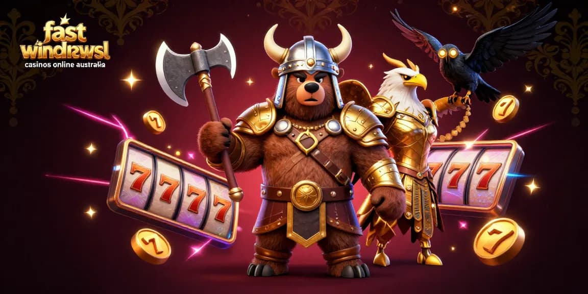 Experience fast withdrawal casinos online Australia with engaging 3D illustration featuring dynamic gaming elements.