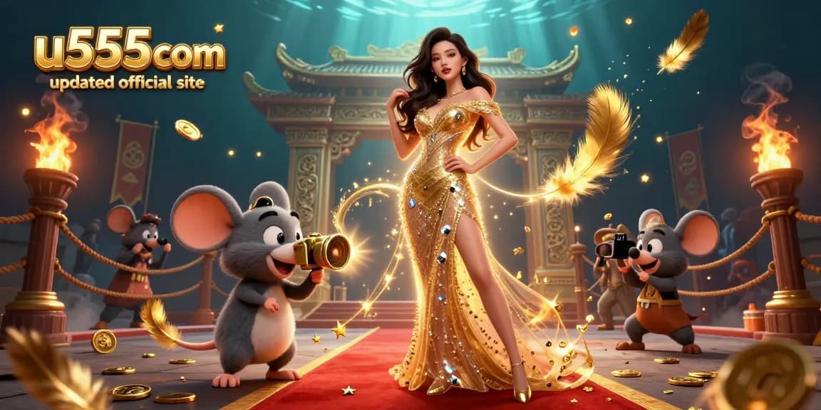 Experience the excitement of gambling with u555com updated official site through this vibrant 3D illustration.