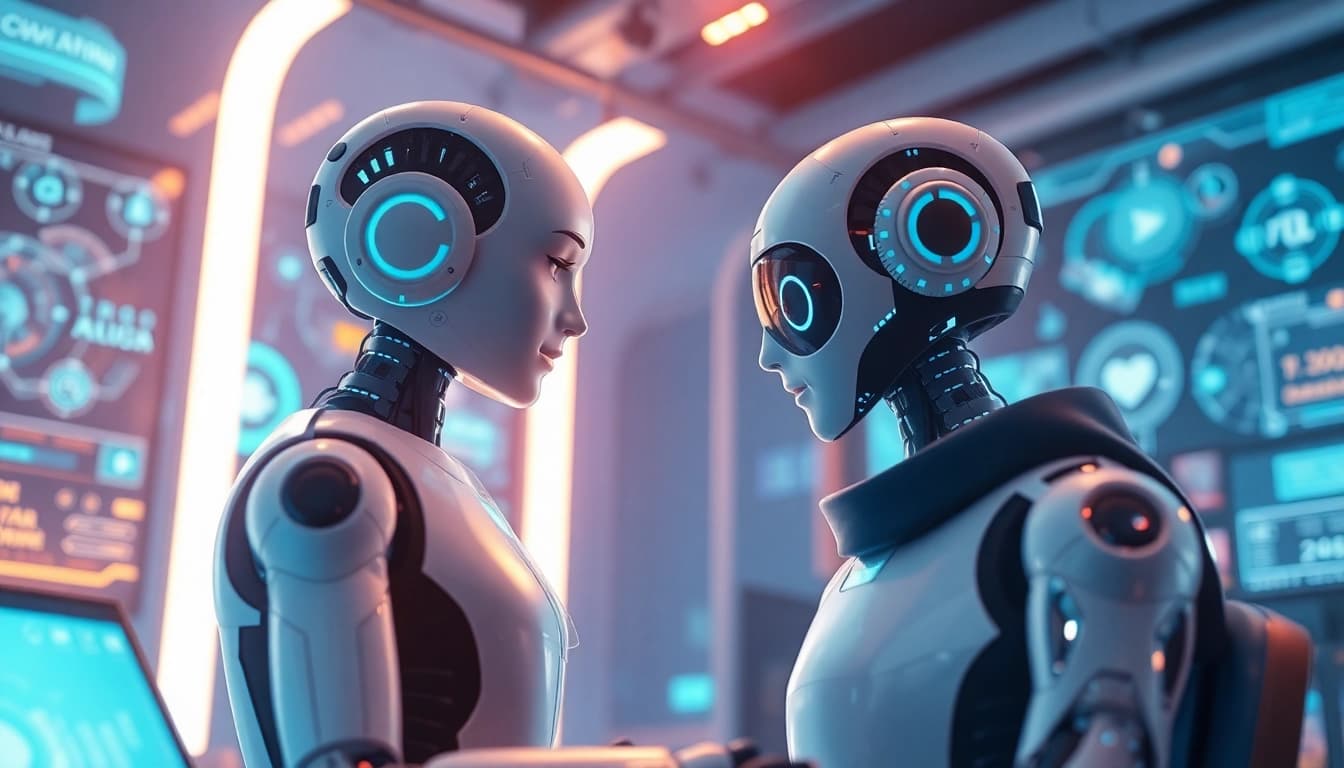 Interactive Crushon AI character in a futuristic digital environment, emphasizing companionship and technology.