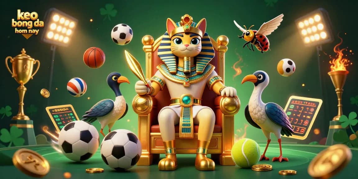 Experience the excitement of keo bong da hom nay with a dynamic sports betting scene featuring vibrant characters and elements.