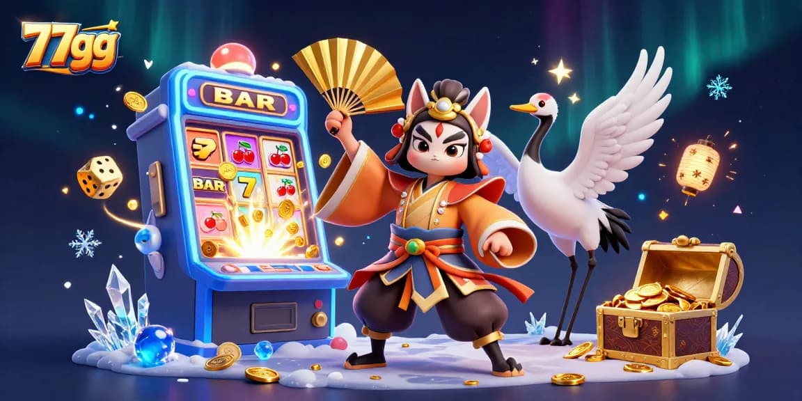 Experience thrilling gaming adventures at 77gg with vibrant characters and exciting casino elements.