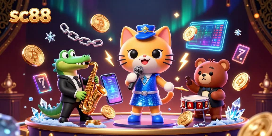 Experience the thrilling world of sc88 with vibrant 3D characters and dynamic casino elements.