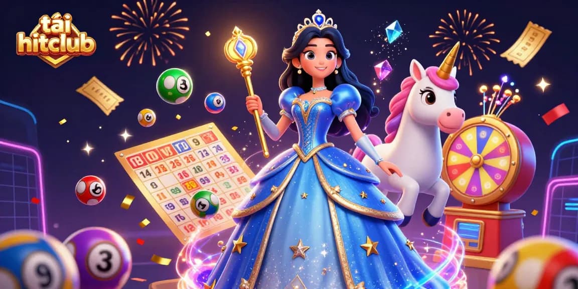 Experience the thrill of tải hitclub with vibrant gaming elements and enchanting characters in a 3D illustration.
