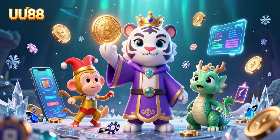 Engage in thrilling gameplay at UU88 with vibrant characters and dynamic casino elements.