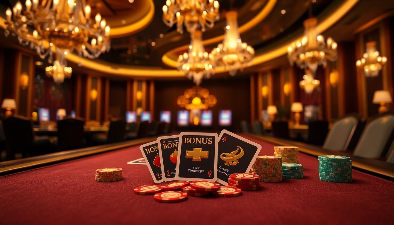 Neue casino bonus ohne einzahlung illustriert an einem eleganten Spieltisch mit lebhaften Karten.