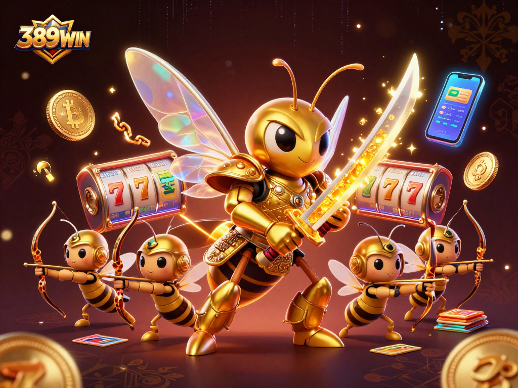 Engage with 389WIN and experience vibrant gambling dynamics through a captivating 3D illustration.