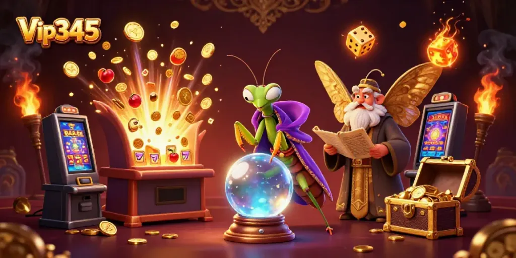 Experience thrilling moments at Vip345 with vibrant slot machine action and enchanting characters.