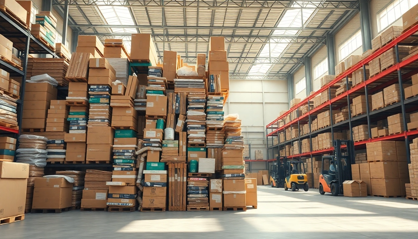 Visual representation of excess inventory in a professional warehouse setting with organized products.